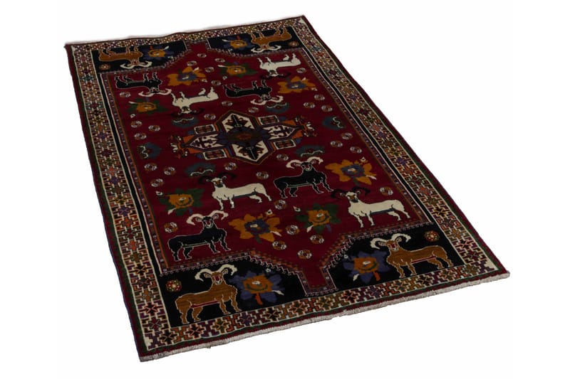 Handknuten Persisk Matta Varni 103x141 cm Kelim Röd/Beige - Persisk matta - Orientaliska mattor