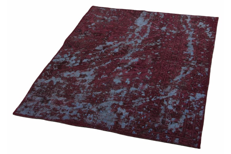 Handknuten Persisk Matta 98x130 cm Vintage  Röd/Blå - Persisk matta - Orientaliska mattor