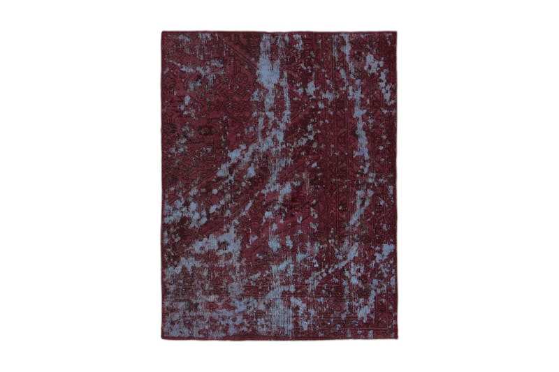 Handknuten Persisk Matta 98x130 cm Vintage  Röd/Blå - Persisk matta - Orientaliska mattor