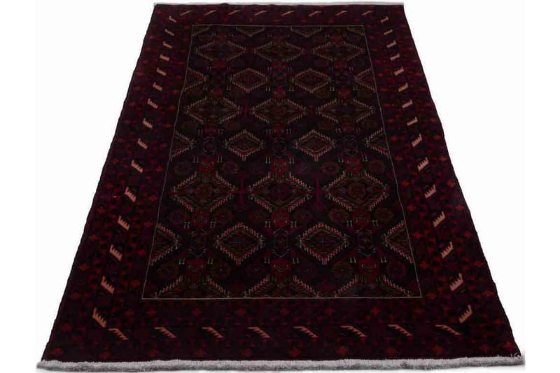 Handknuten Persisk Matta Våg 100x193 cm Kelim Svart/Röd - Persisk matta - Orientaliska mattor