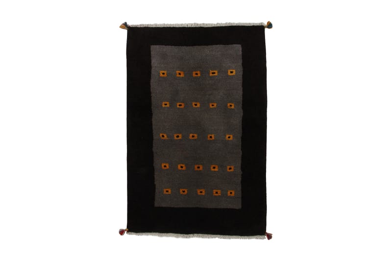 Handknuten Persisk Matta 95x140 cm Grå/Svart - Persisk matta - Orientaliska mattor