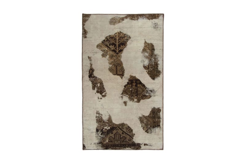 Handknuten Persisk Matta 123x208 cm Vintage  Beige/Brun - Persisk matta - Orientaliska mattor