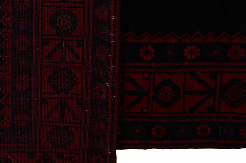 Handknuten Persisk Matta 159x377 cm Svart/Röd - Persisk matta - Orientaliska mattor