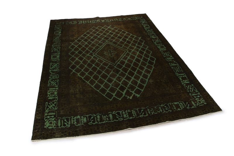 Handknuten Persisk Ullmatta 284x382 cm Vintage  Brun/Grön - Persisk matta - Orientaliska mattor