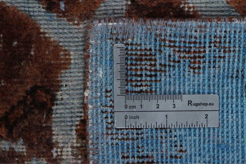 Handknuten Persisk Matta 140x190 cm Vintage Blå/Brun - Orientaliska mattor - Persisk matta