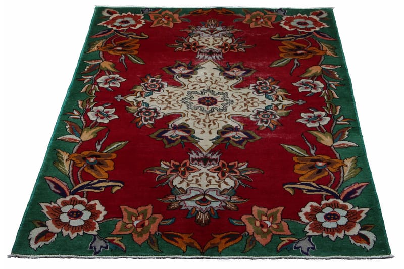 Handknuten Persisk Patinamatta 146x202 cm  Röd/Grön - Persisk matta - Orientaliska mattor