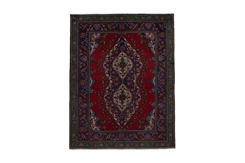 Handknuten Persisk Patinamatta 135x177 cm  Röd/Blå - Persisk matta - Orientaliska mattor