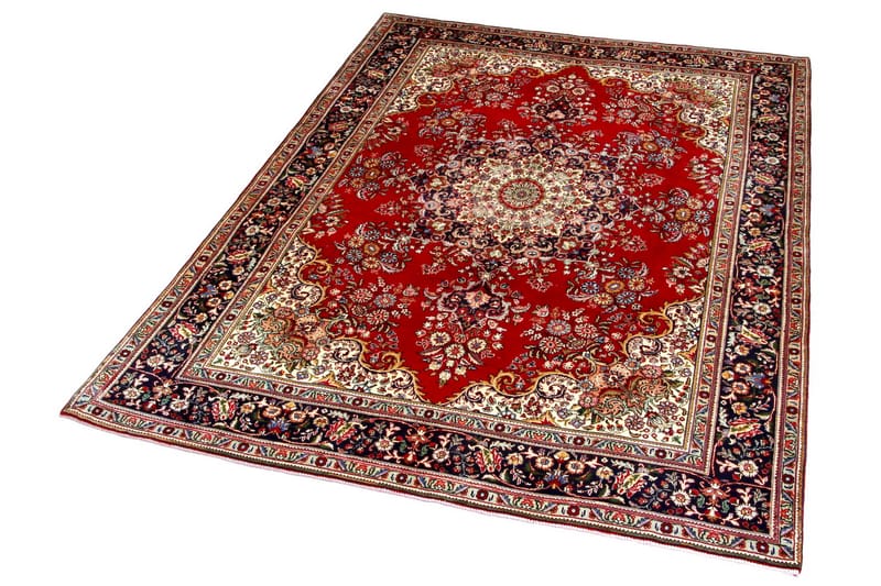 Handknuten Persisk Patinamatta 244x340 cm  Röd/Mörkblå - Persisk matta - Orientaliska mattor