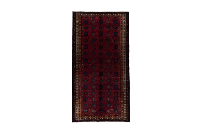 Handknuten Persisk Matta 151x293 cm Röd/Mörkblå - Persisk matta - Orientaliska mattor