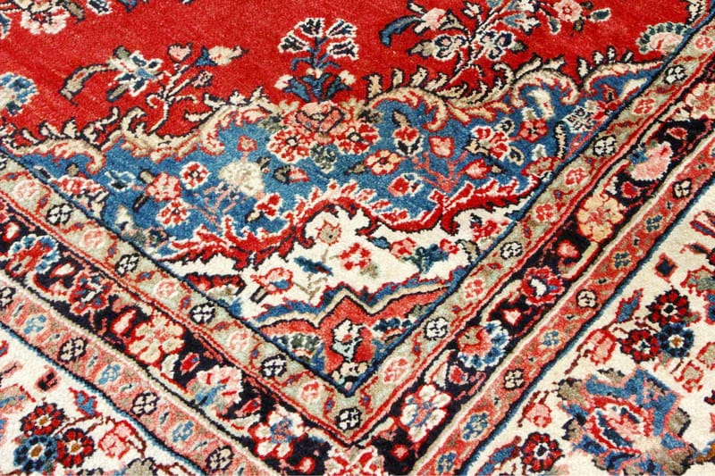 Handknuten Persisk Matta 277x358 cm Röd/Beige - Persisk matta - Orientaliska mattor