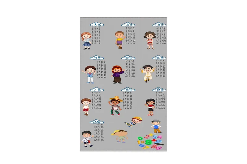 Homefesto Matta 100x150 cm, Multifärgad