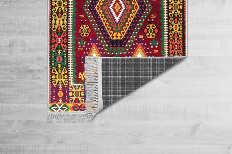 HOMEFESTO Matta 100x200 cm Multifärgad/Sammet - Persisk matta - Orientaliska mattor