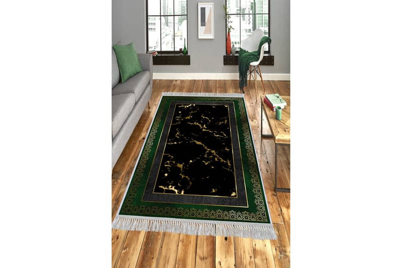 HOMEFESTO Matta 100x300 cm Multifärgad/Sammet - Persisk matta - Orientaliska mattor