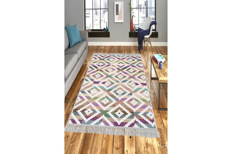 Homefesto Matta 100x300 cm, Multifärgad/Sammet