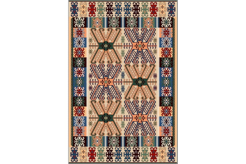 HOMEFESTO Matta 120x180 cm Multifärgad/Sammet - Textilier & mattor - Mattor - Orientaliska mattor - Persisk matta