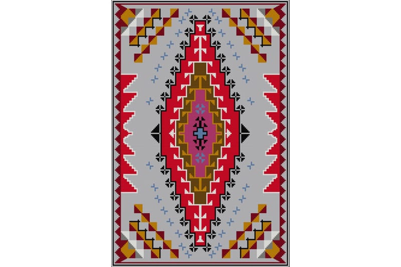 HOMEFESTO Matta 140x220 cm Multifärgad/Sammet - Persisk matta - Orientaliska mattor