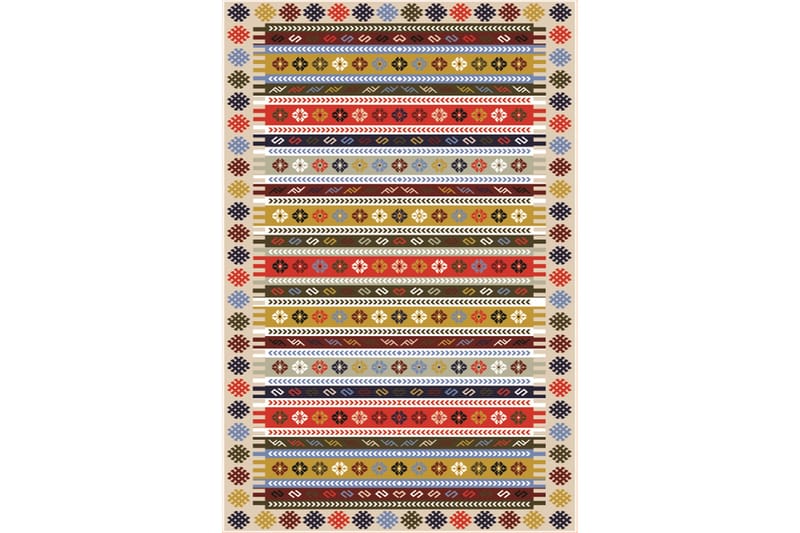 HOMEFESTO Matta 140x220 cm Multifärgad/Sammet - Persisk matta - Orientaliska mattor