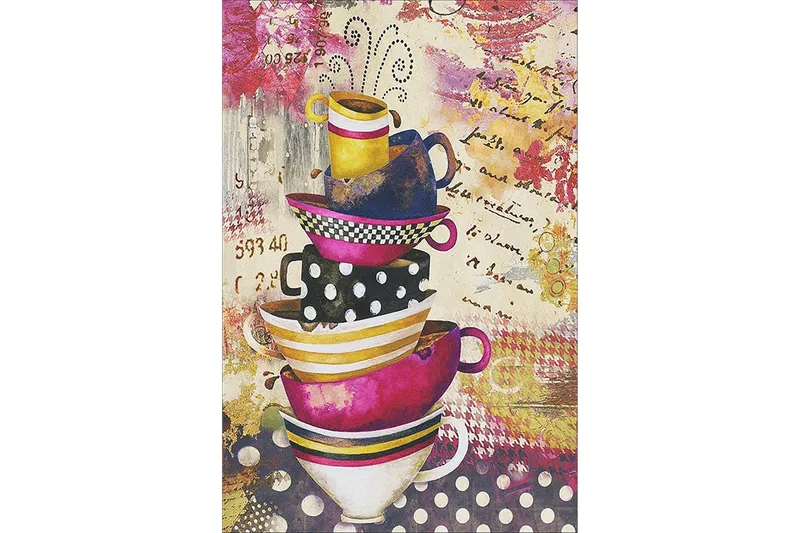 Homefesto Matta 140x220 cm, Multifärgad/Sammet