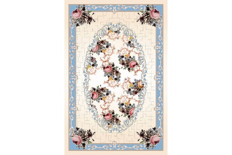 HOMEFESTO Matta 160x230 cm Multifärgad/Sammet - Textilier & mattor - Mattor - Orientaliska mattor - Persisk matta