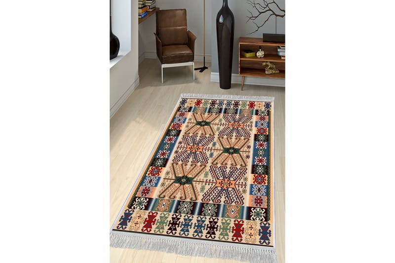 HOMEFESTO Matta 160x230 cm Multifärgad/Sammet - Persisk matta - Orientaliska mattor