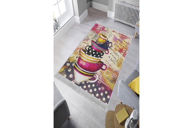 HOMEFESTO Matta 160x230 cm Multifärgad/Sammet - Persisk matta - Orientaliska mattor