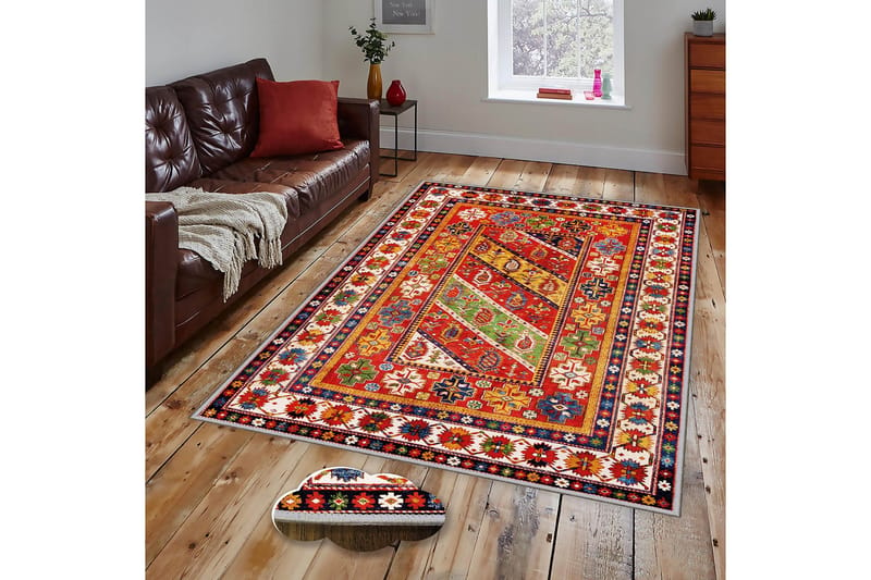 HOMEFESTO Matta 80x120 cm Multifärgad - Persisk matta - Orientaliska mattor