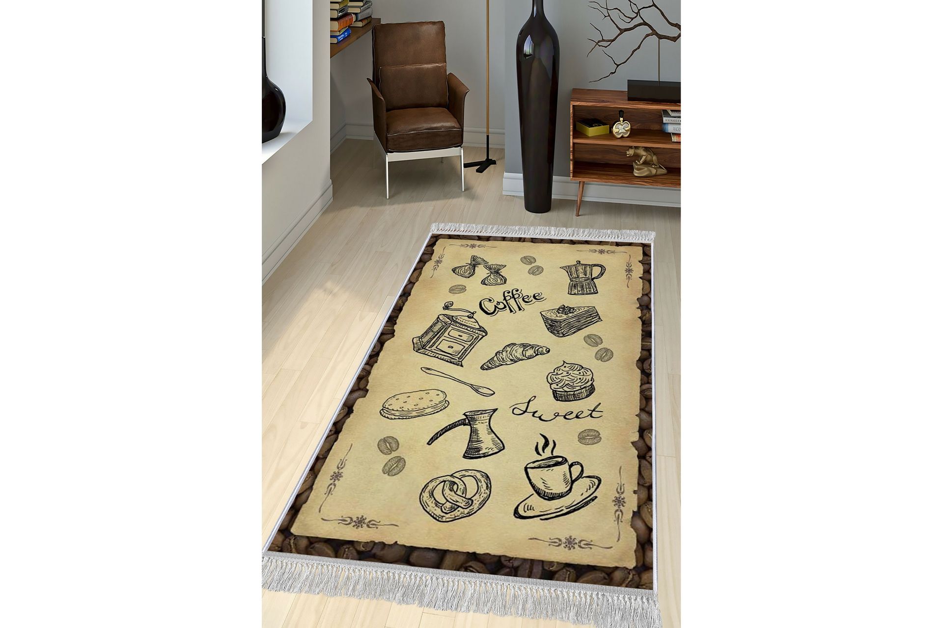 HOMEFESTO Matta 80x120 cm Multifärgad/Sammet - Textilier & mattor - Mattor - Orientaliska mattor - Persisk matta