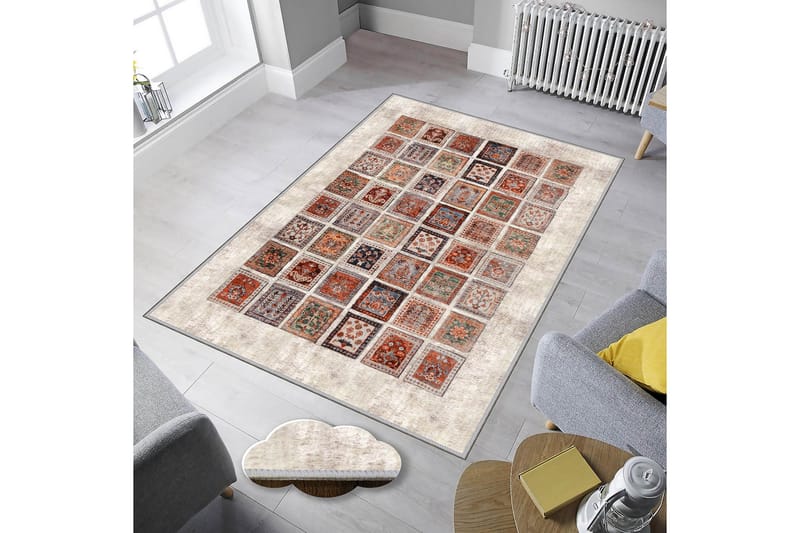HOMEFESTO Matta 80x150 cm Multifärgad - Persisk matta - Orientaliska mattor