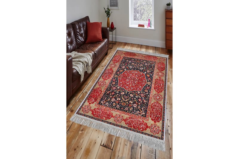 HOMEFESTO Matta 80x200 cm Multifärgad/Sammet - Persisk matta - Orientaliska mattor