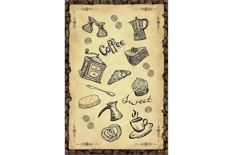 Homefesto Matta 80x200 cm - Multifärgad/Sammet - Textilier & mattor - Mattor - Orientaliska mattor - Persisk matta