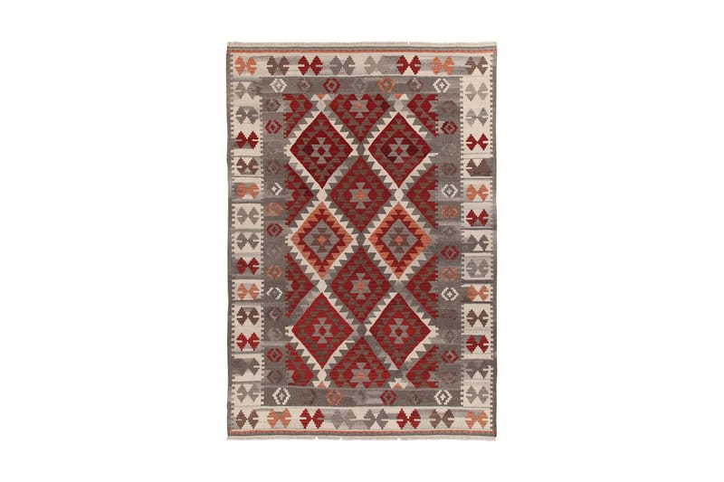 KILIM ZAGROS Kelimmatta 60x120 cm Röd/Grå/Vit - Kelimmattor