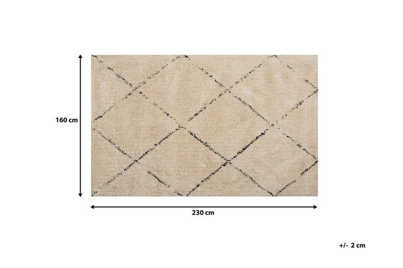 NEHRIG Matta 160x230 cm Beige/Svart - Marockanska mattor - Orientaliska mattor