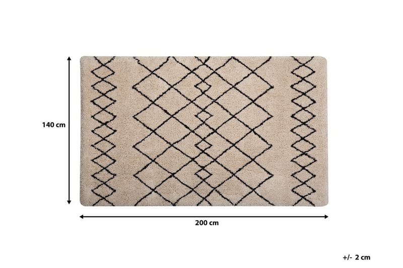 PICARO Matta 140x200 cm Beige - Marockanska mattor - Orientaliska mattor