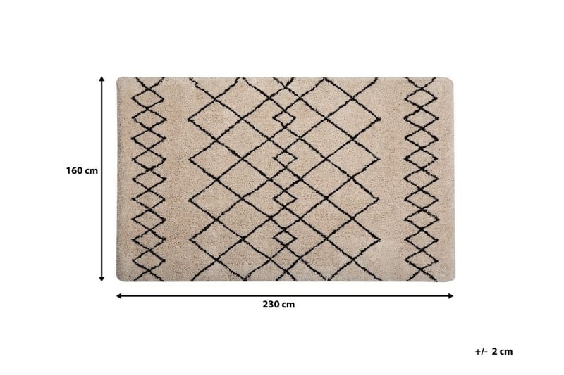 PICARO Matta 160x230 cm Beige - Marockanska mattor - Orientaliska mattor