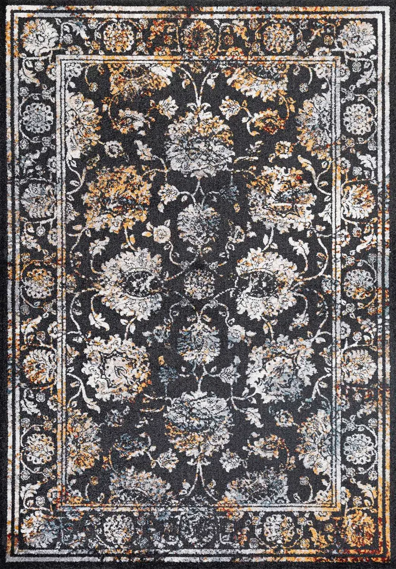Matta Yelvi 133x190 cm, Svart/Beige