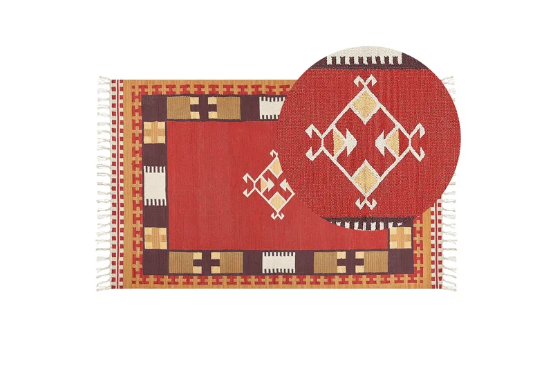 Parakar Kelimmatta 140x200 cm - Röd - Textilier & mattor - Mattor - Orientaliska mattor - Kelimmattor