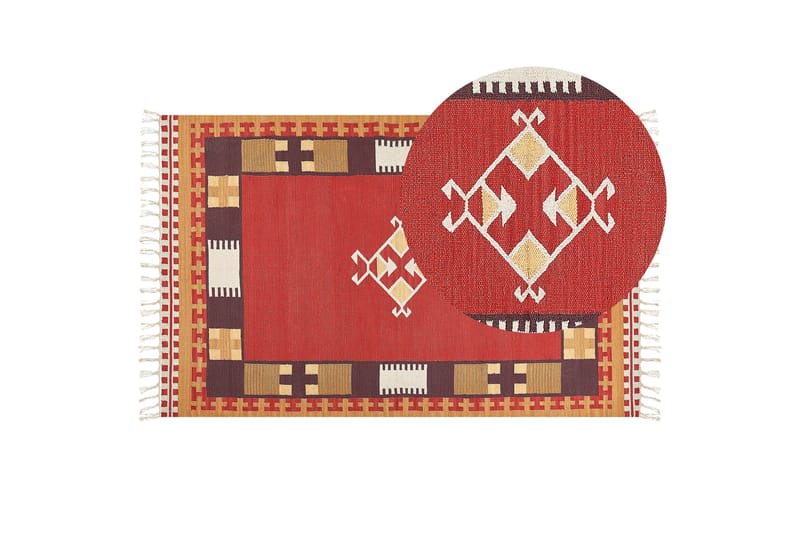 Parakar Kelimmatta 140x200 cm - Röd - Textilier & mattor - Mattor - Orientaliska mattor - Kelimmattor
