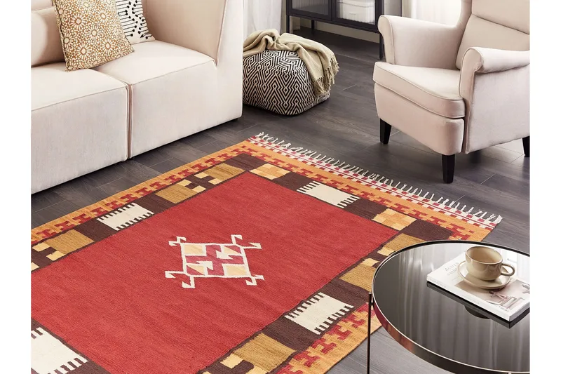 Parakar Kelimmatta 140x200 cm - Röd - Textilier & mattor - Mattor - Orientaliska mattor - Kelimmattor