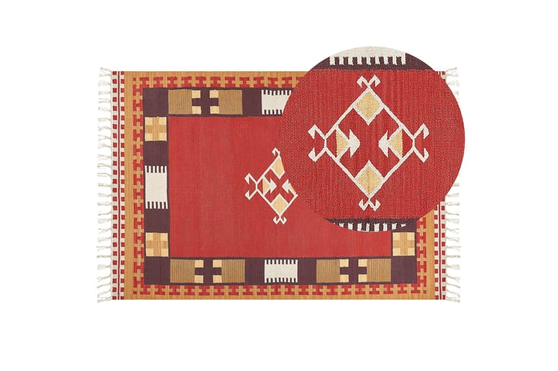 Parakar Kelimmatta 160x230 cm - Röd - Textilier & mattor - Mattor - Orientaliska mattor - Kelimmattor