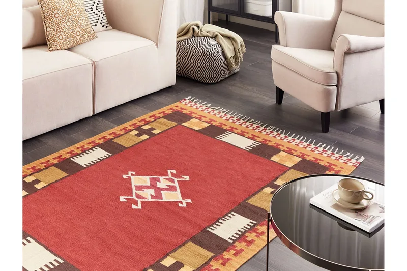 Parakar Kelimmatta 160x230 cm - Röd - Textilier & mattor - Mattor - Orientaliska mattor - Kelimmattor