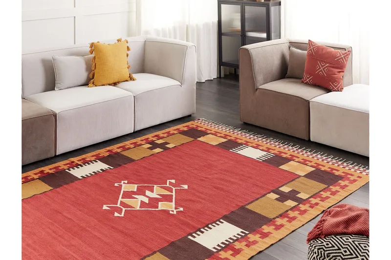 Parakar Kelimmatta 200x300 cm - Röd - Textilier & mattor - Mattor - Orientaliska mattor - Kelimmattor