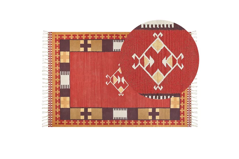 Parakar Kelimmatta 200x300 cm - Röd - Textilier & mattor - Mattor - Orientaliska mattor - Kelimmattor