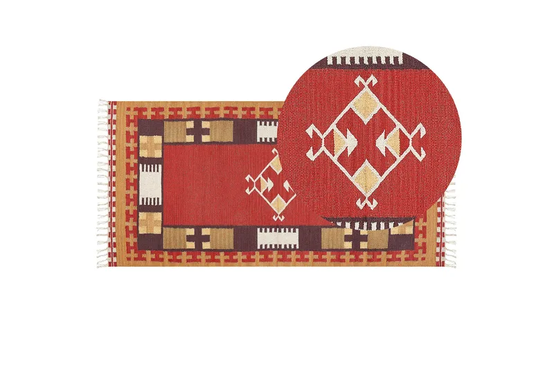 Parakar Kelimmatta 80x150 cm - Röd - Textilier & mattor - Mattor - Orientaliska mattor - Kelimmattor