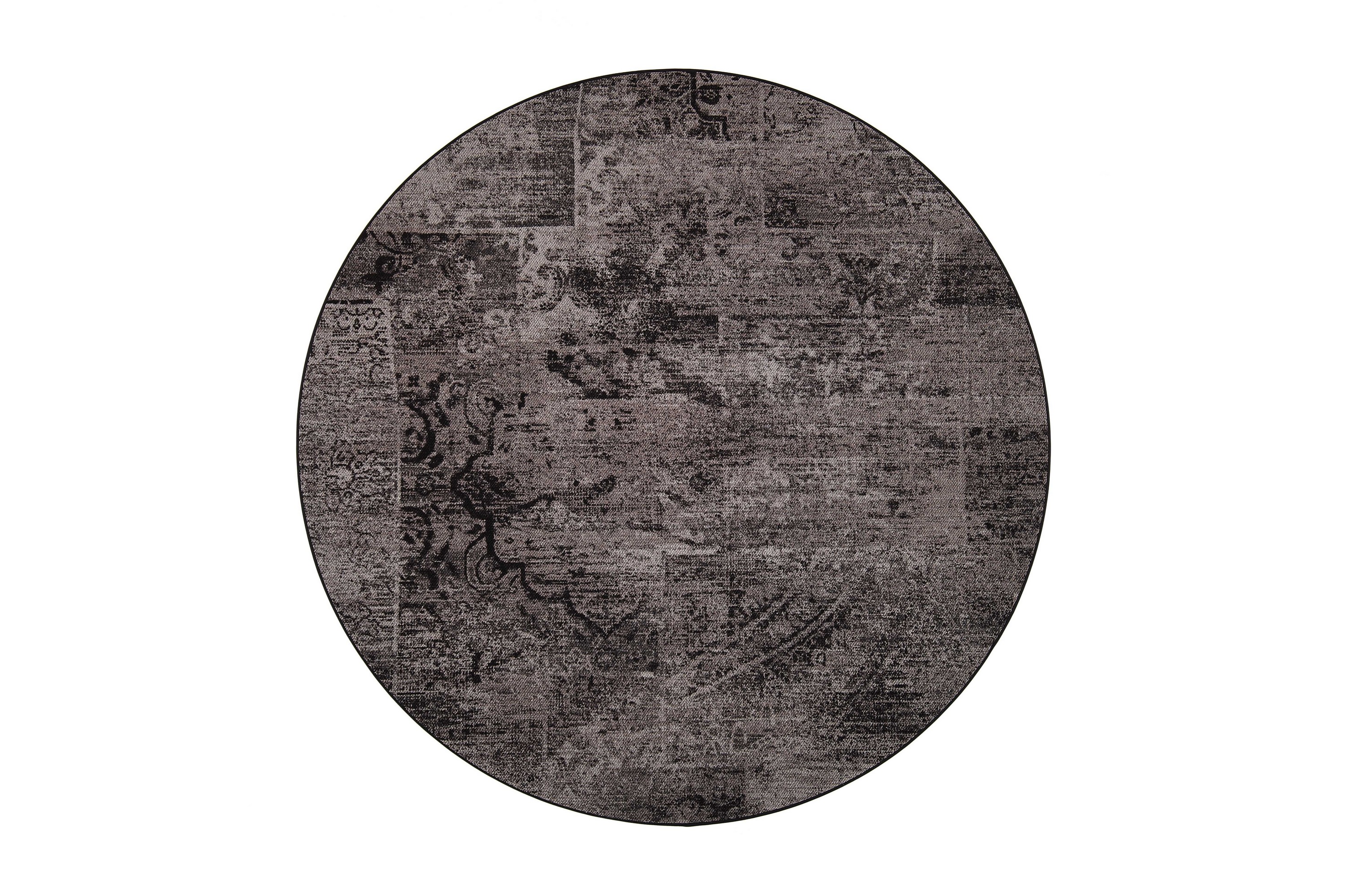 rustiikki matta rund 160 cm svart - vm carpet