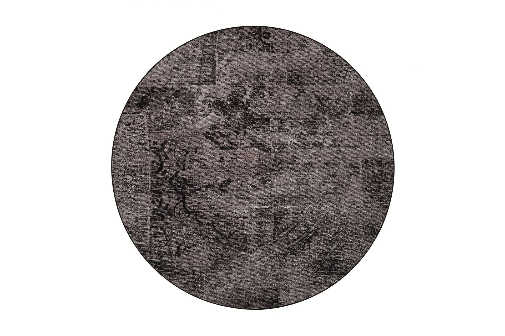 Rustiikki Matta Rund 160 cm Svart - Vm Carpet