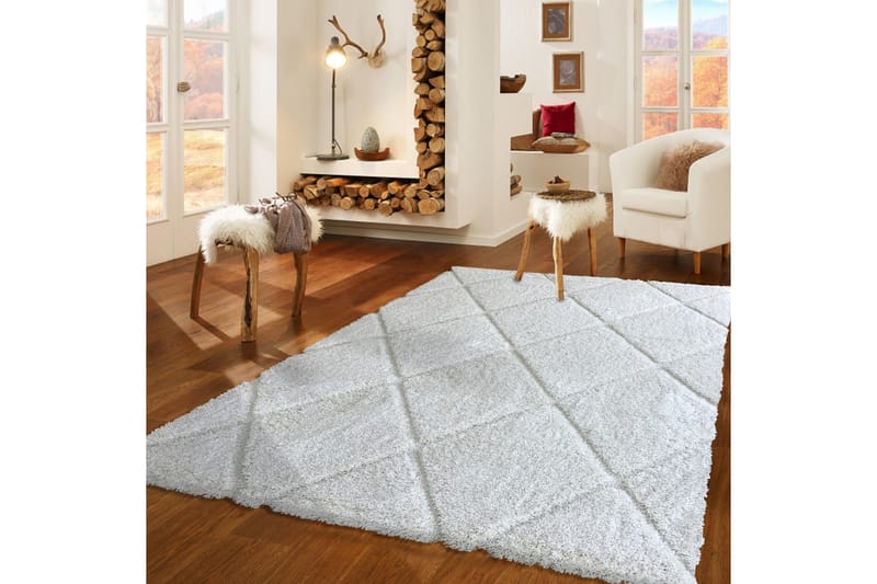 RUBY Matta 80x150 cm Vit/Shagpile - Textilier & mattor - Mattor - Orientaliska mattor - Persisk matta