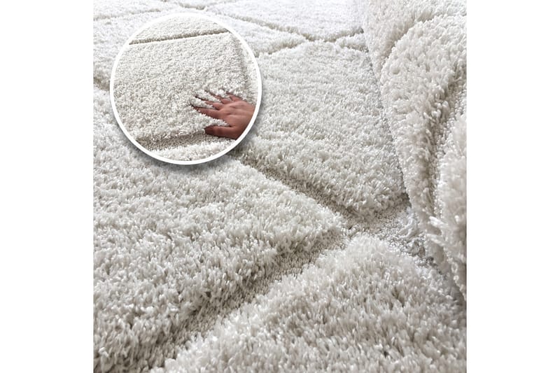 RUBY Matta 80x150 cm Vit/Shagpile - Textilier & mattor - Mattor - Orientaliska mattor - Persisk matta