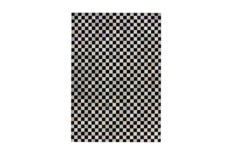 PATRDON BELCOL Matta 160x230 cm Silver/Grå/Läder - D-Sign - Wiltonmattor - Friezemattor - Små mattor