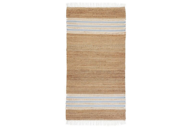 Plattvävd Mirza, Beige, Natur, Vit, Blå