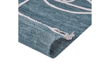 Plattvävd Yavu - Blå, Vit, 80x150 cm - Textilier & mattor - Mattor - Små mattor